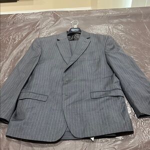 Men's Gray Pinstripe Blazer